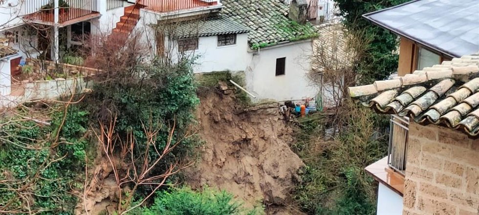 Desprendimientos en el casco antiguo de Cazorla como consencuencia del temporal