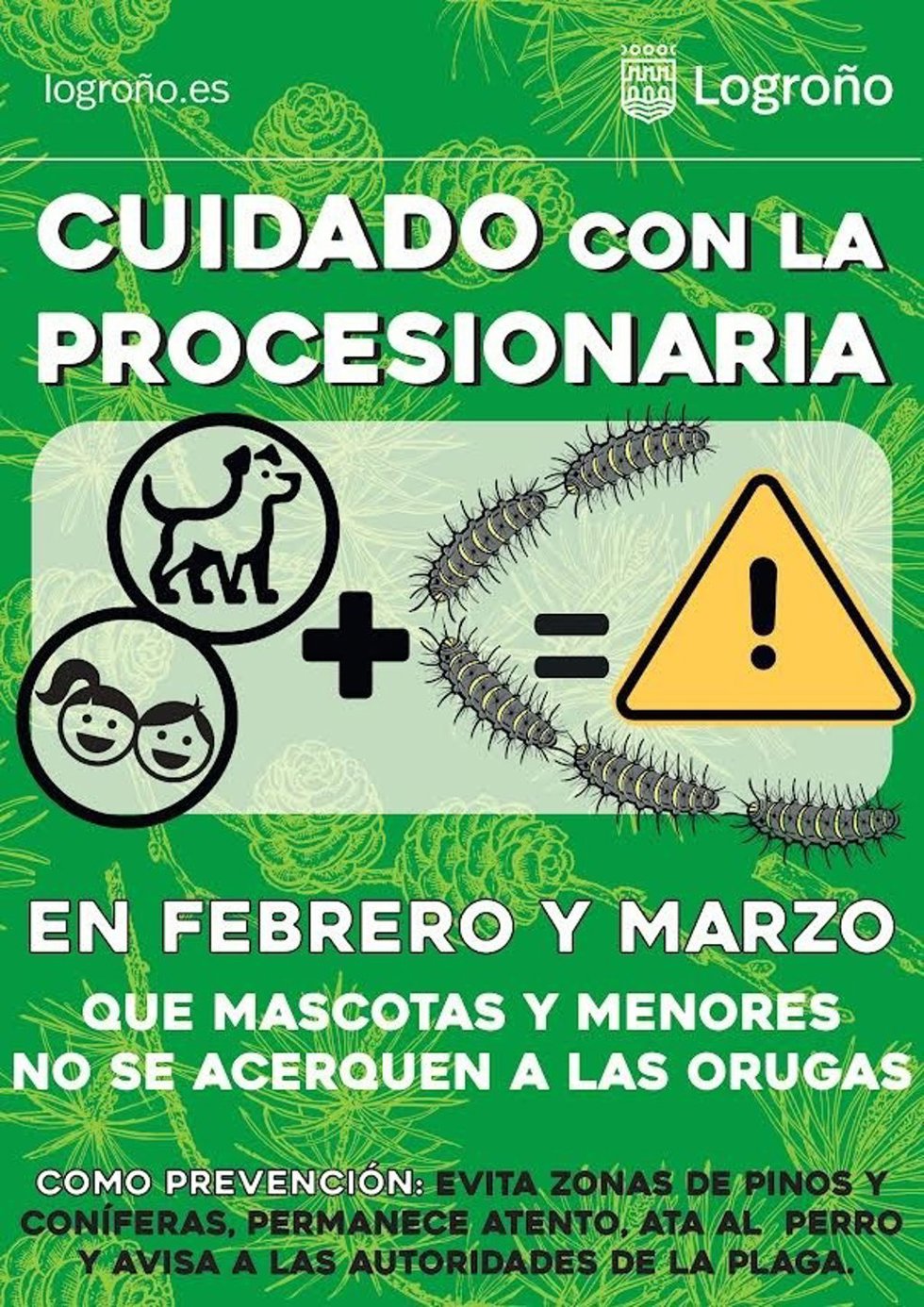 El Ayuntamiento de Logroño inicia una nueva campaña para luchar contra la procesionaria