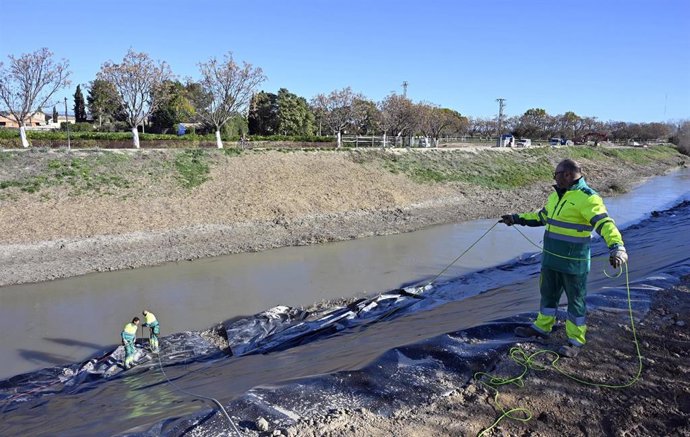 Trabajos en el Meandro del Vivillo