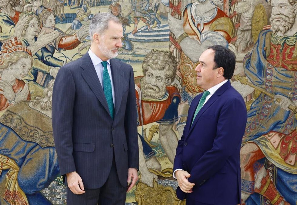 El Presidente De La Generalitat Valenciana, Juanfran Pérez Llorca, Ha Mantenido Este Jueves Una Audiencia Con El Rey Felipe VI En El Palacio De La Zarzuela.