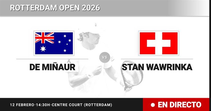 Alex de Minaur - Stan Wawrinka: resumen y estadísticas del partido de Octavos de final de Rotterdam Open