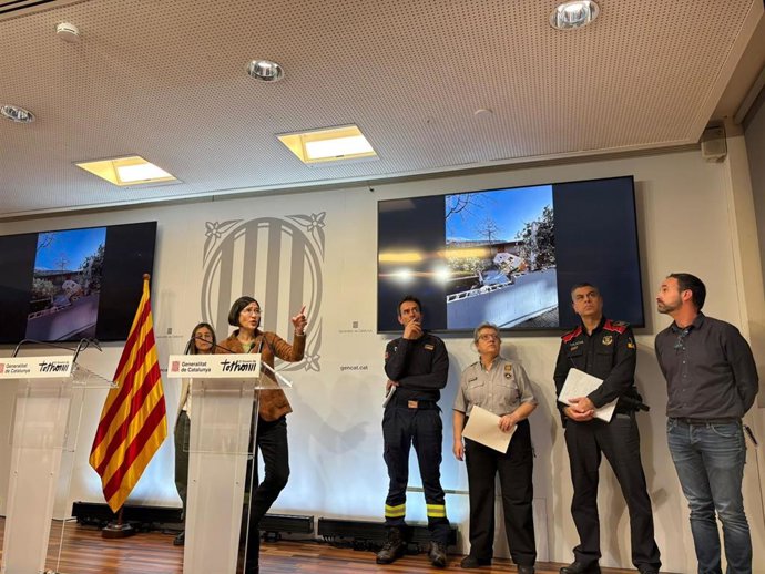 La consellera de Interior, Núria Parlon, en rueda de prensa este jueves