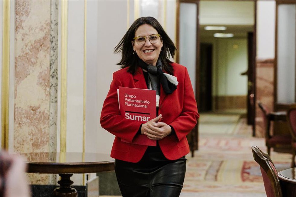 Archivo - La vicepresidenta tercera de la Mesa del Congreso, Esther Gil, a su llegada a una reunión de la Mesa del Congreso de los Diputados, a 11 de febrero de 2025, en Madrid (España).