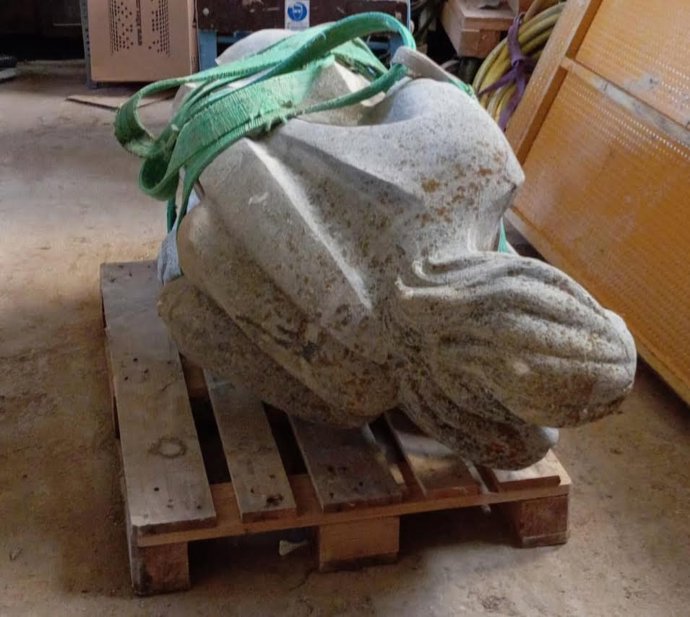 La escultura 'Liberpaz', de Óscar Cenzano, se trasladará a un local seguro de Calahorra