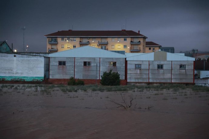 Situación en Lora del Río (Sevilla) durante el temporal.