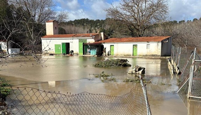 Piscifactoría inundada.