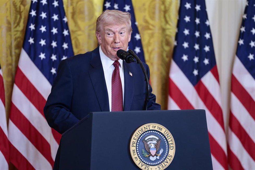 El presidente de Estados Unidos, Donald Trump, durante una rueda de prensa en la Casa Blanca el 11 de febrero de 2026 (archivo)