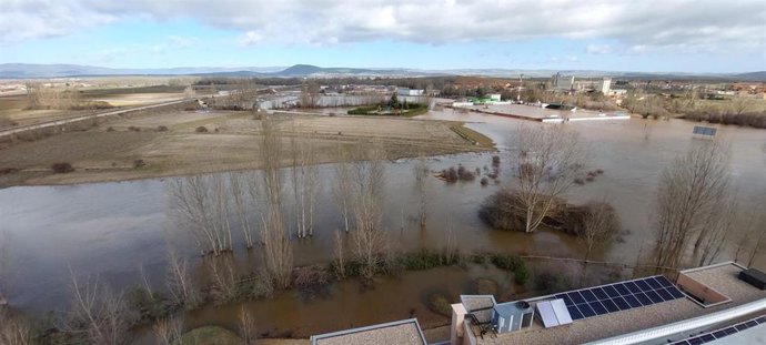 Desbordamiento del río Tera y Duero en Garray.