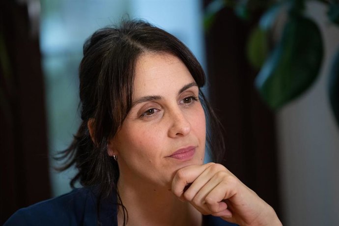 La coportavoz de Más Madrid y jefa de la oposición en el Ayuntamiento de la capital, Rita Maestre, en una entrevista con Europa Press