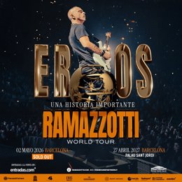 Cartell dels concerts d'Eros Ramazzotti a Barcelona