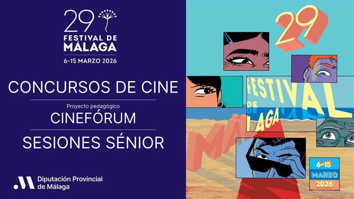 Más de 2.300 personas participarán en las actividades organizadas por la Delegación de Mayores, Educación y Juventud de la Diputación en torno al 29 Festival de Cine de Málaga.