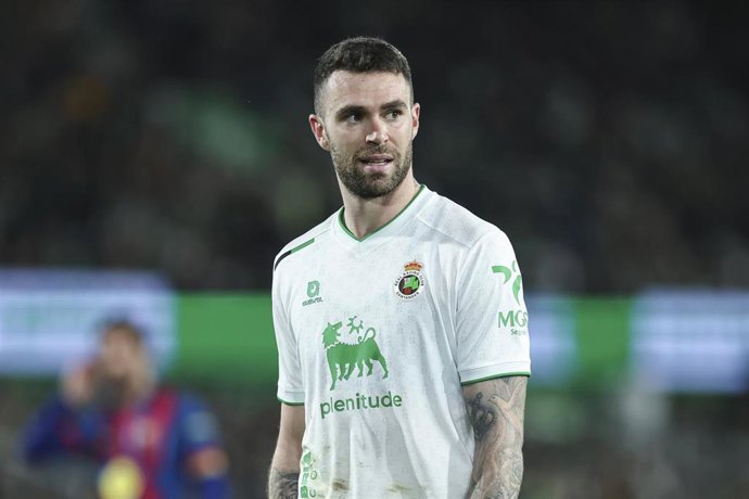 El jugador del Racing de Santander Manu Hernando.