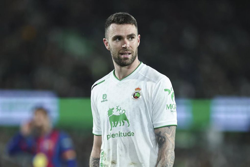 El jugador del Racing de Santander Manu Hernando.