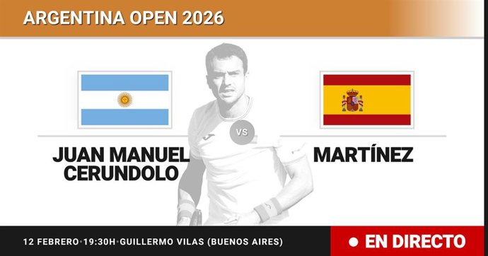 Juan Manuel Cerundolo - Pedro Martinez: resumen y estadísticas del partido de Octavos de final de Argentina Open