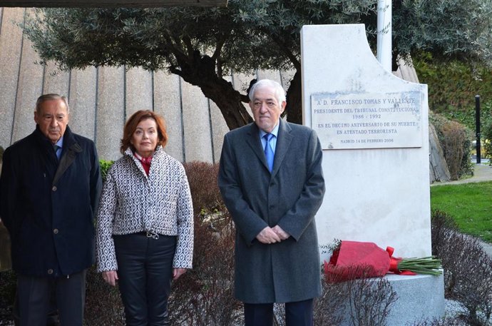 El presidente del Tribunal Constitucional, Cándido Conde-Pumpido, en el acto de homenaje a Francisco Tomás y Valiente, a 12 de febrero de 2026, en Madrid (España).