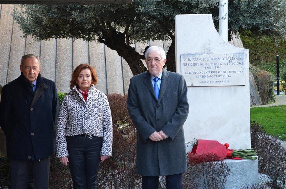 El presidente del Tribunal Constitucional, Cándido Conde-Pumpido, en el acto de homenaje a Francisco Tomás y Valiente, a 12 de febrero de 2026, en Madrid (España).