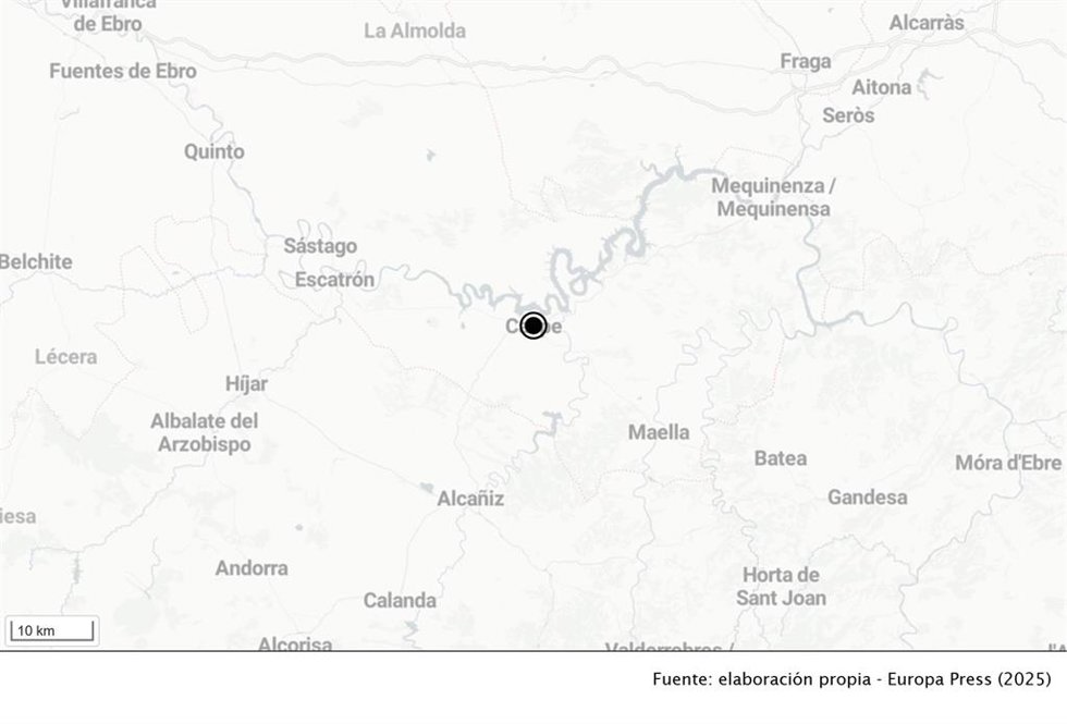 Desalojo en Caspe (Zaragoza)