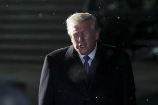06 February 2026, US, Washington: U.S. President Donald Trump walks to Marine One on the South Lawn of the White House before departing for a weekend trip to Palm Beach, Florida. Photo: Mehmet Eser/SOPA Images via ZUMA Press Wire/dpa