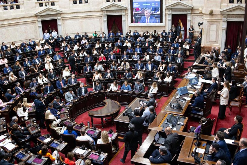 Archivo - El pleno de la Cámara de Diputados de Argentina