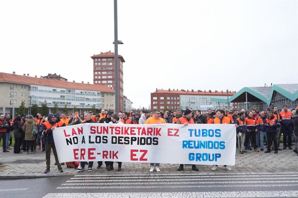 Movilización de los trabajadores de Tubos Reunidos en Vitoria