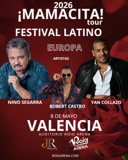 El Roig Arena se llenará en mayo de salsa, bachata y baladas románticas con el Mamacita Tour