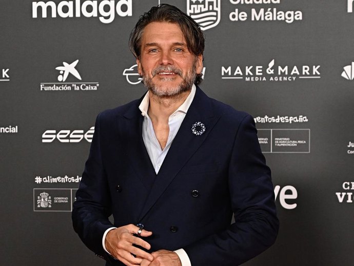 Salva Reina durante el photocall de presentación, en el Real Teatro de Retiro, de la próxima edición del 29º Festival de Málaga