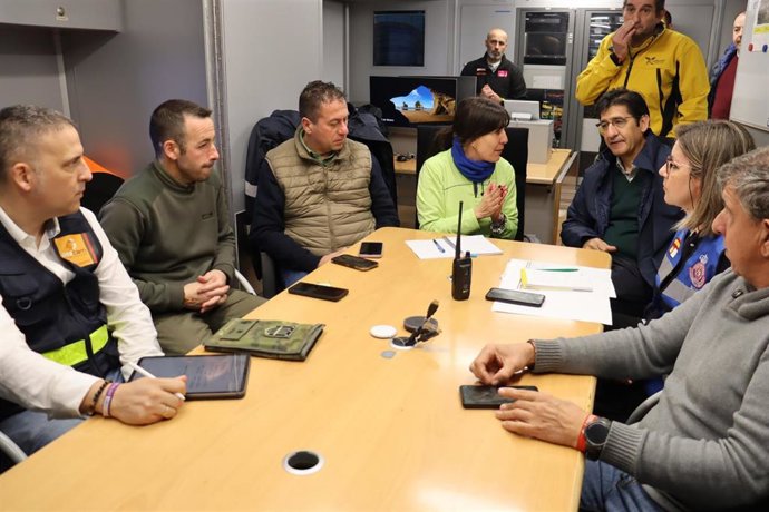 El vicepresidente segundo de Castilla-La Mancha, José Manuel Caballero, y la delegada de la Junta en Ciudad Real, Blanca Fernández, en la reunión del Cecop.