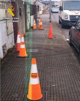 Zona en la que se llevaron tapas de alcantarillas