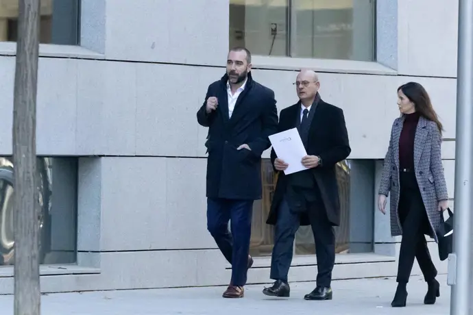 Víctor de Aldama a su llegada al interrogatorio del juez.