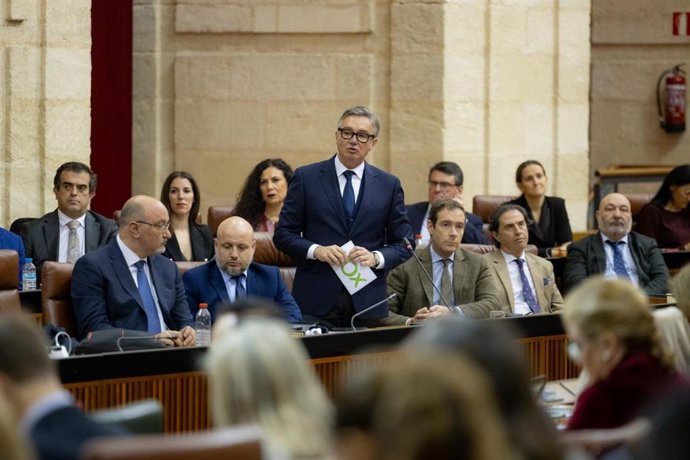 El portavoz de Vox en el Parlamento andaluz, Manuel Gavira, en una foto de archivo.
