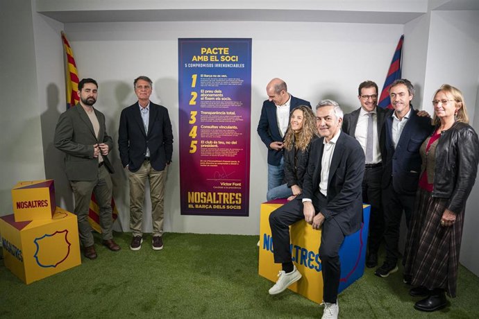 Acto de campaña del precandidato a la presidencia del FC Barcelona Víctor Font