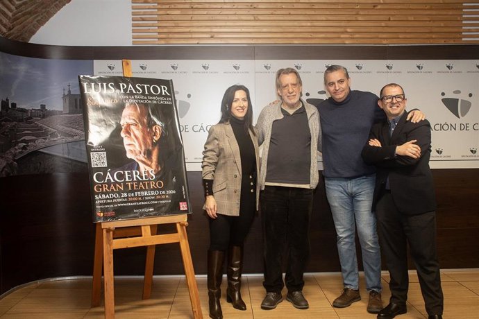 Presentación del concierto de Luis Pastor con la Banda Sinfónica de la Diputación de Cáceres