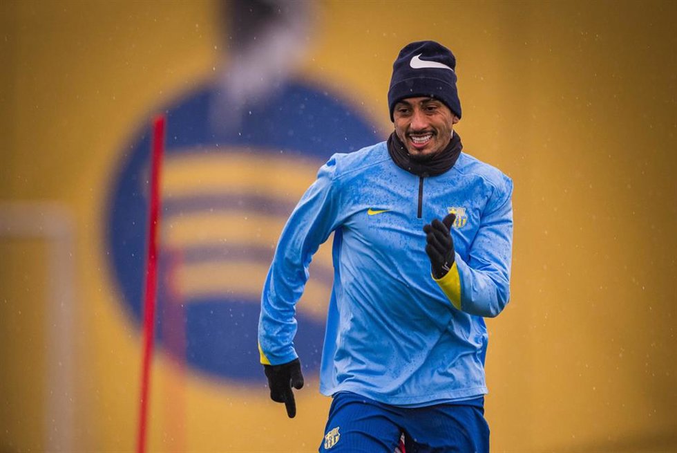 El jugador del FC Barcelona Raphinha en un entrenamiento del FC Barcelona