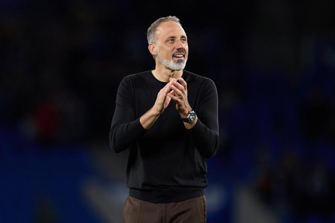 Pellegrino Matarazzo head coach of Real Sociedad reacts during the LaLiga EA Sports match between Real Sociedad and Elche CF at Anoeta on February 7, 2026, in San Sebastian, Spain.