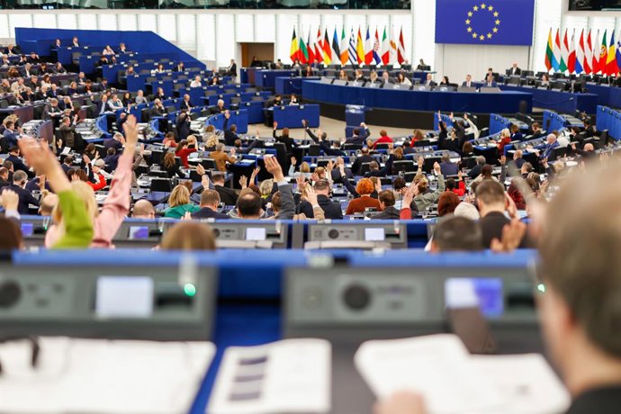 Sesión plenaria en el Parlamento Europeo.