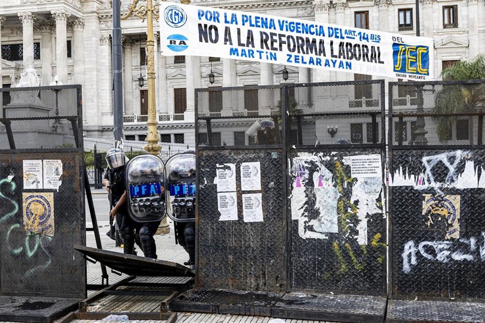Protestas ante el Congreso de Argentina
