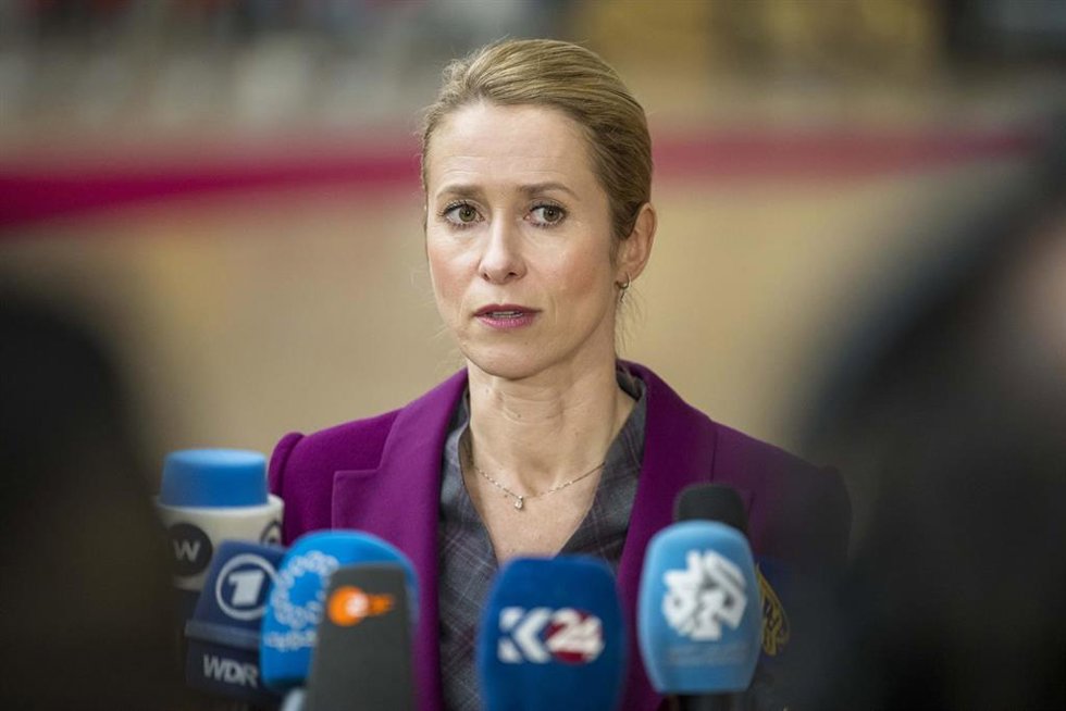 La Alta Representante de la UE, Kaja Kallas, en una cumbre europea. 