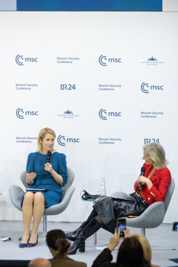 Archivo - Arquivo - A Alta Representante da União Europeia para a Política Externa, Kaja Kallas, durante uma mesa redonda sobre a necessidade ou não de reformar a ordem internacional durante a Conferência de Segurança de Munique (Alemanha)
