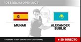 Foto: Jaume Munar - Alexander Bublik, en directo hoy: sigue el partido de Rotterdam Open