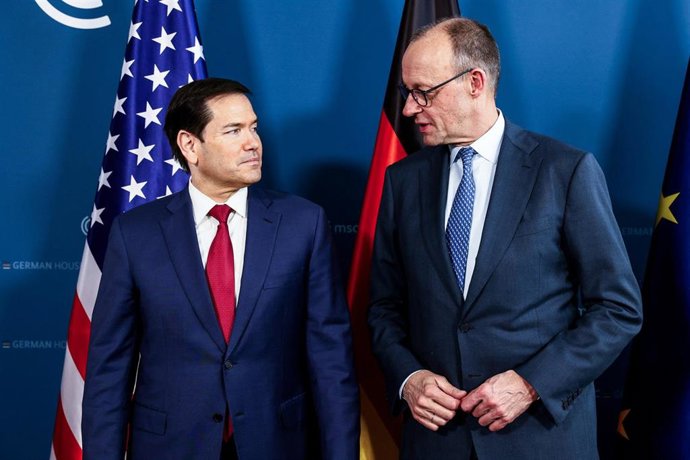 Marco Rubio y Friedrich Merz, en la Cumbre de Seguridad de Múnich.  