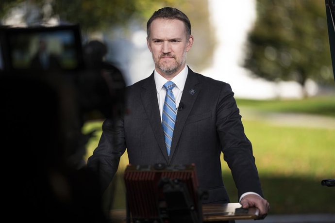 Archivo - Arquivo - 30 de outubro de 2025, Washington, Distrito de Columbia, EUA: O representante comercial dos Estados Unidos (USTR), Jamieson Greer, durante uma entrevista televisiva em frente à Casa Branca, em Washington, DC, EUA, na quinta-feira, 30 d