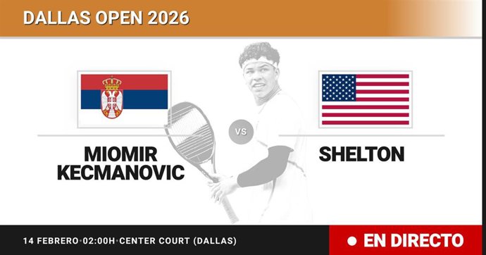 Miomir Kecmanovic - Ben Shelton: resumen y estadísticas del partido de Cuartos de final de Dallas Open