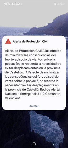 Mensaje ES-Alert