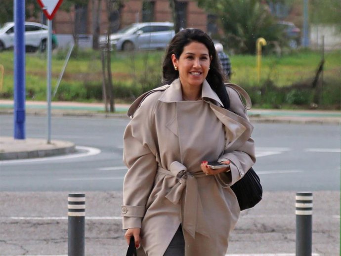 Archivo - Gabriela Guillén llega al hotel con su abogado, a 22 de enero de 2024, en Sevilla