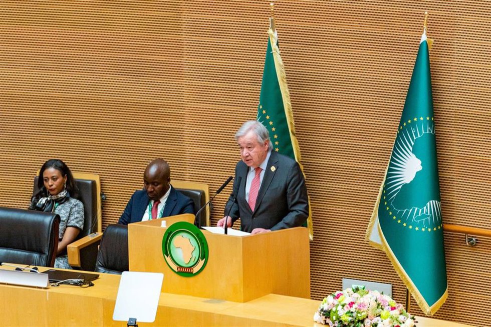 El secretario general de la ONU, António Guterres, inaugura la 39 Cumbre de la Unión Africana