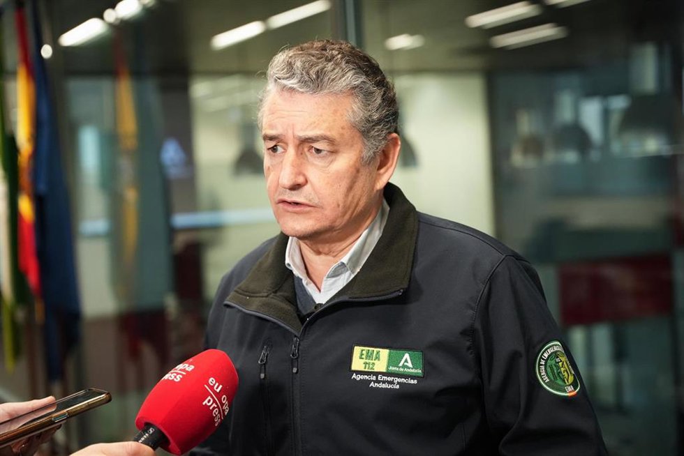 Antonio Sanz informa del regreso a la actividad lectiva presencial este lunes excepto en 96 centros. A 08 de febrero de 2026 en Sevilla, Sevilla, Andalucía (España). 