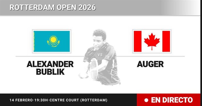 Alexander Bublik - Felix Auger-Aliassime: resumen y estadísticas del partido de Semifinal de Rotterdam Open