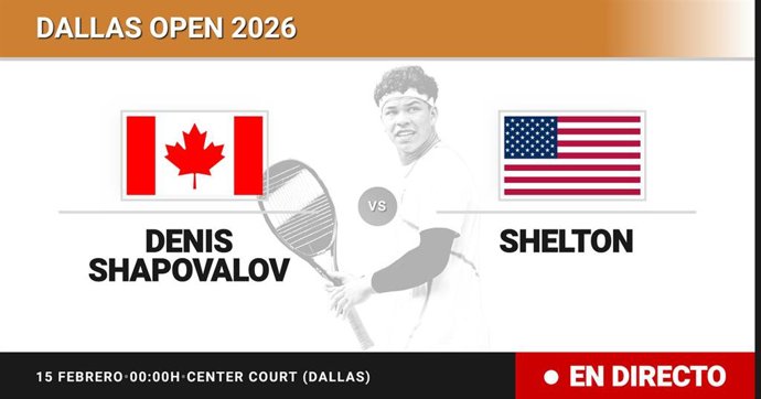 Denis Shapovalov - Ben Shelton: resumen y estadísticas del partido de Semifinal de Dallas Open
