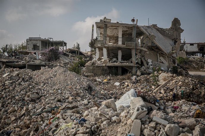 Archivo - Edificios atacados por las Fuerzas de Defensa de Israel (FDI) en el sur de Líbano (archivo).