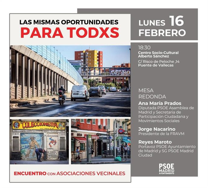 El PSOE del Ayuntamiento de Madrid continúa con la 'Agenda del Cambio' en Puente de Vallecas.